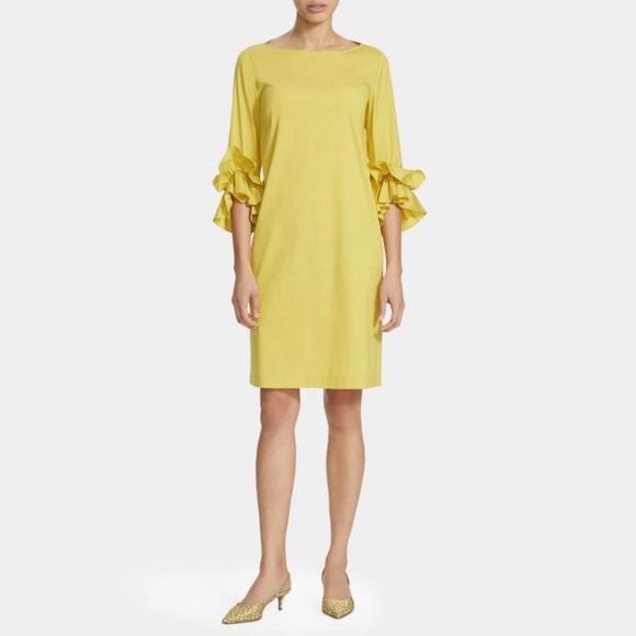 NWT Lafayette 148 Ruffle Sleeve Knee-length Dress - Picture 5 of 15